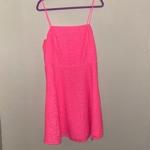 Hot pink Lilly Pulitzer lace dress